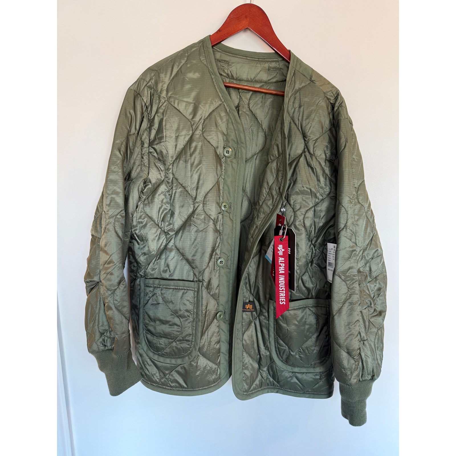 Alpha Industries Als 92 Heritage Liner Jacket  Green Medium Brand New